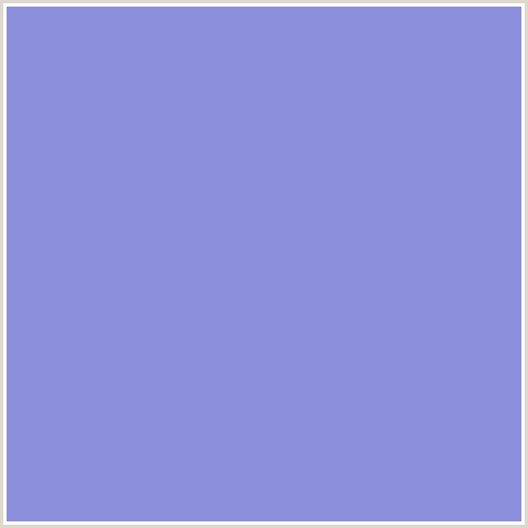 8A8EDB Hex Color Image (BLUE, CHETWODE BLUE)
