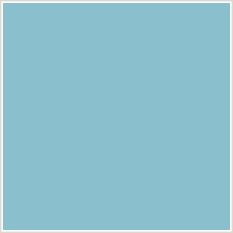 8ABFCE Hex Color Image (HALF BAKED, LIGHT BLUE)