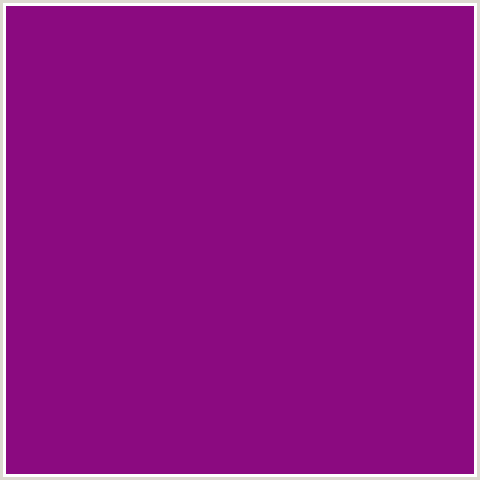 8B0A80 Hex Color Image (DEEP PINK, FUCHSIA, FUSCHIA, HOT PINK, MAGENTA, VIOLET EGGPLANT)