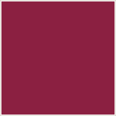 8B2041 Hex Color Image (CLARET, RED)