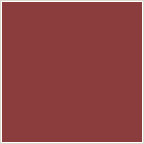8B3D3D Hex Color Image (RED, TOSCA)