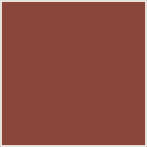 8B463B Hex Color Image (IRONSTONE, RED)