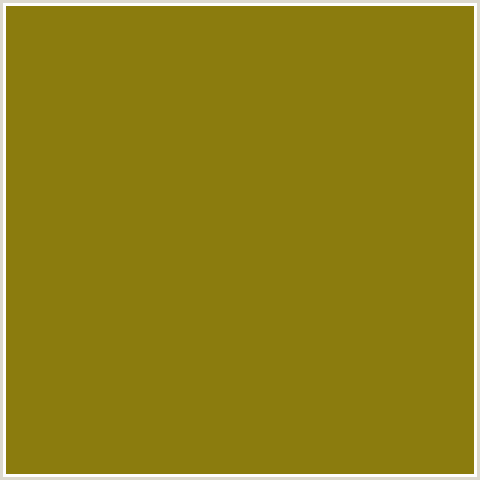 8B7C0E Hex Color Image (CORN HARVEST, YELLOW)