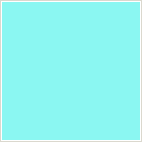 8BF7F2 Hex Color Image (AQUA, BABY BLUE, LIGHT BLUE, MALIBU)