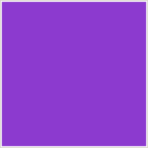 8C3ACF Hex Color Image (PURPLE HEART, VIOLET BLUE)