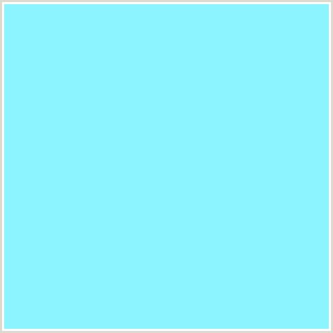 8CF4FF Hex Color Image (ANAKIWA, BABY BLUE, LIGHT BLUE)