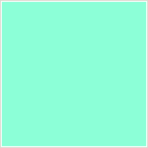 8CFFD7 Hex Color Image (AQUAMARINE, GREEN BLUE)