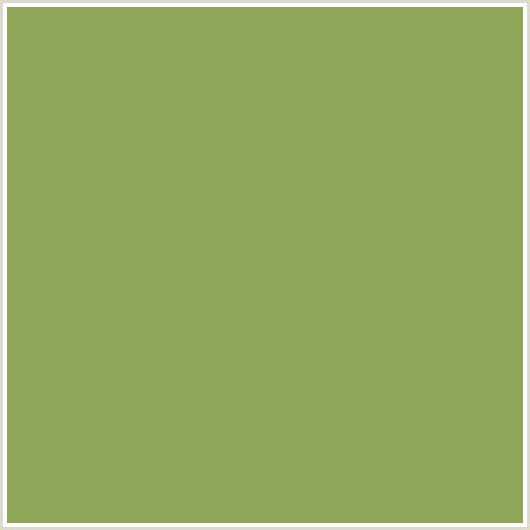 8EA659 Hex Color Image (CHELSEA CUCUMBER, GREEN YELLOW)