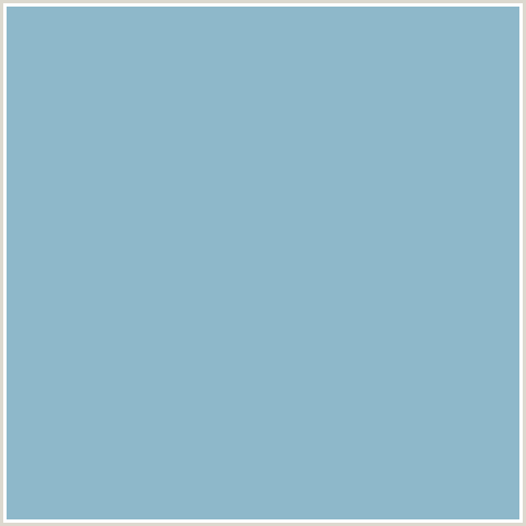 8EB8CA Hex Color Image (GLACIER, LIGHT BLUE)