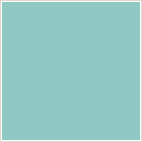 8EC9C3 Hex Color Image (BLUE GREEN, HALF BAKED)