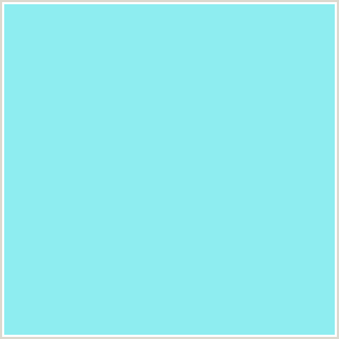8EEDF0 Hex Color Image (BABY BLUE, LIGHT BLUE, SPRAY)