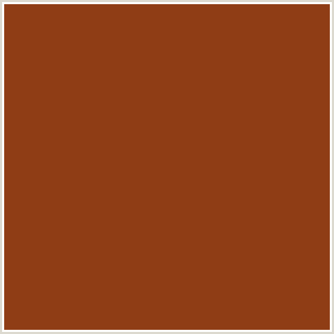 8F3D15 Hex Color Image (COPPER CANYON, ORANGE RED)