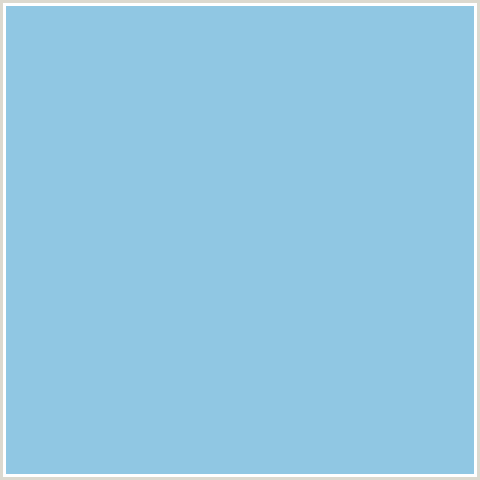 90C7E3 Hex Color Image (BLUE, CORNFLOWER)
