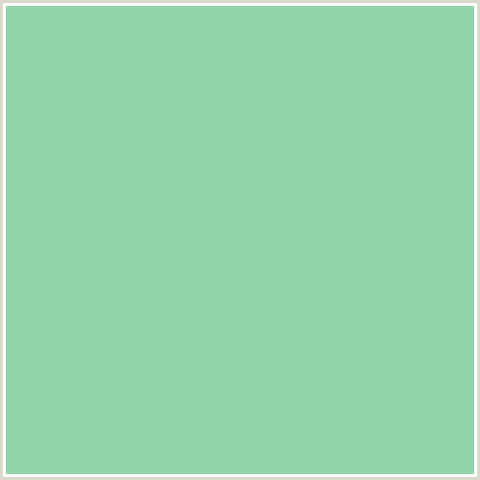 90D4A8 Hex Color Image (GREEN BLUE, VISTA BLUE)