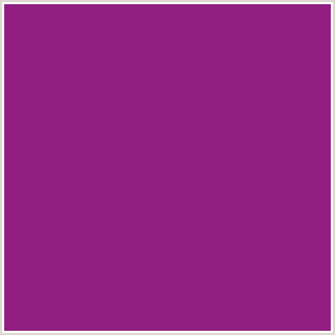 911F80 Hex Color Image (DEEP PINK, FUCHSIA, FUSCHIA, HOT PINK, MAGENTA, VIOLET EGGPLANT)