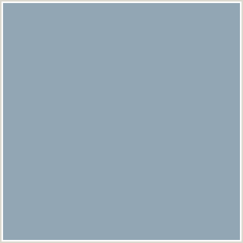 92A6B4 Hex Color Image (BLUE, GULL GRAY)