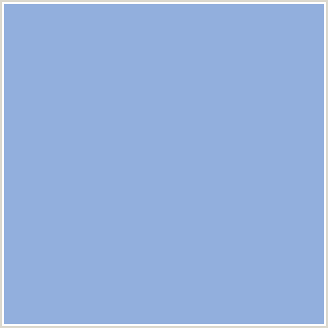 92AFDD Hex Color Image (BLUE, CHETWODE BLUE)