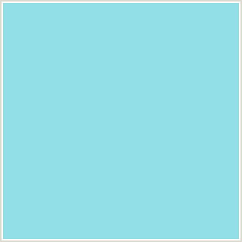 92DFE8 Hex Color Image (BABY BLUE, BLIZZARD BLUE, LIGHT BLUE)