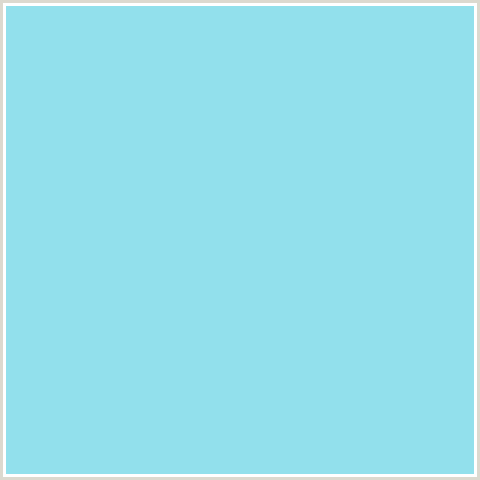 92E0EC Hex Color Image (BABY BLUE, BLIZZARD BLUE, LIGHT BLUE)