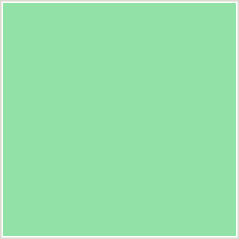 92E1A6 Hex Color Image (ALGAE GREEN, GREEN)