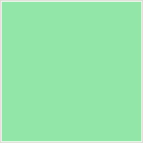 92E6A7 Hex Color Image (ALGAE GREEN, GREEN)