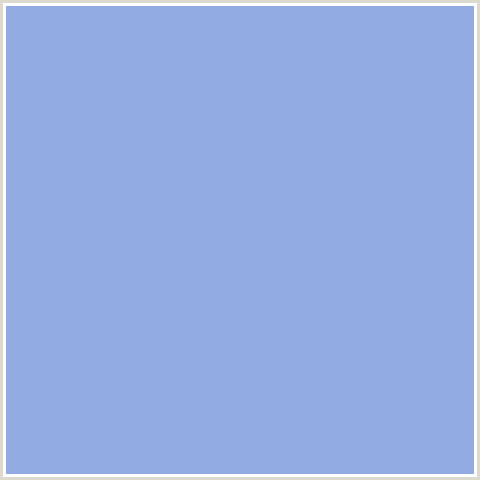 93ABE3 Hex Color Image (BLUE, DULL LAVENDER)