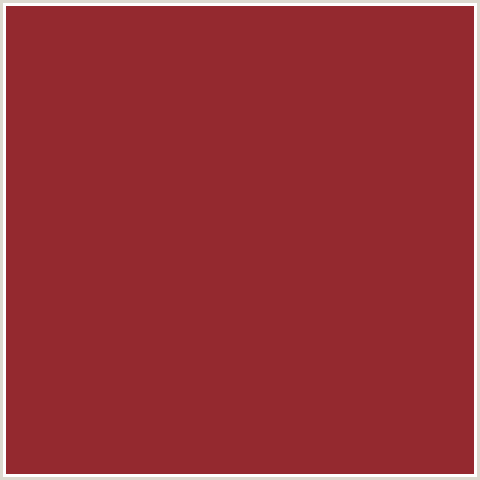 94292F Hex Color Image (BURNT UMBER, RED)