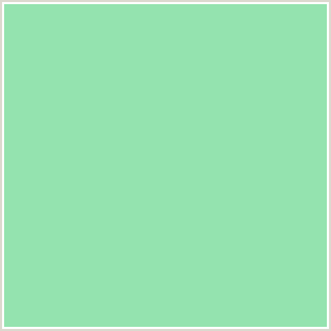 94E3AF Hex Color Image (ALGAE GREEN, GREEN BLUE)