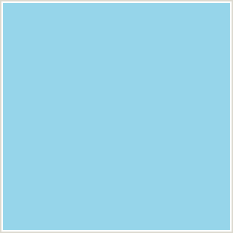 96D5EA Hex Color Image (BABY BLUE, CORNFLOWER, LIGHT BLUE)