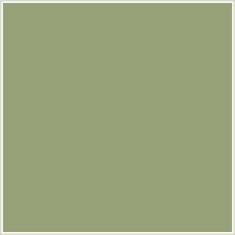 97A178 Hex Color Image (GREEN YELLOW, SAGE)