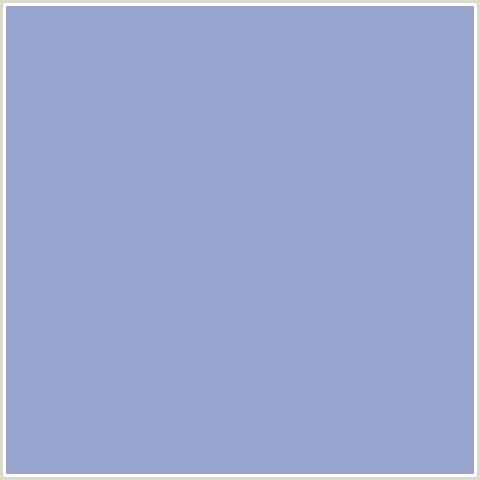 97A5CF Hex Color Image (BLUE, POLO BLUE)