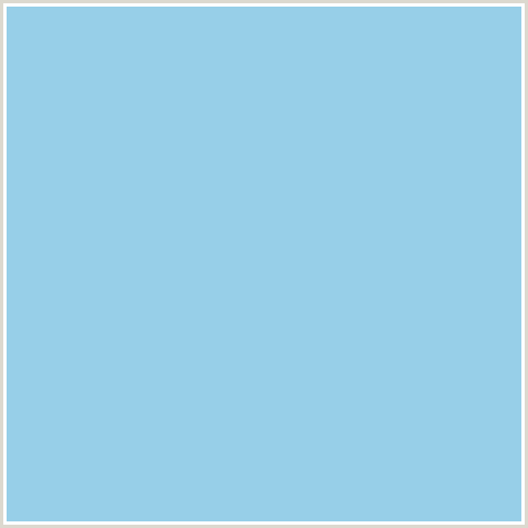 97CFE8 Hex Color Image (BABY BLUE, CORNFLOWER, LIGHT BLUE)
