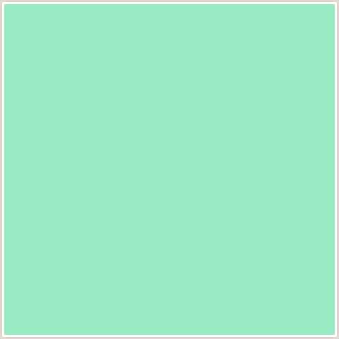 98EBC2 Hex Color Image (GREEN BLUE, MAGIC MINT)