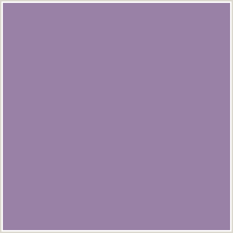 9981A6 Hex Color Image (AMETHYST SMOKE, VIOLET BLUE)