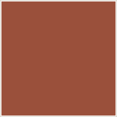 9A503B Hex Color Image (RED ORANGE, SEPIA SKIN)