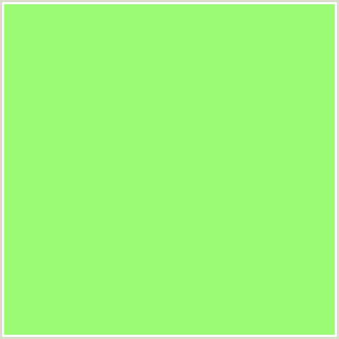 9AFB74 Hex Color Image (GREEN, MINT GREEN)