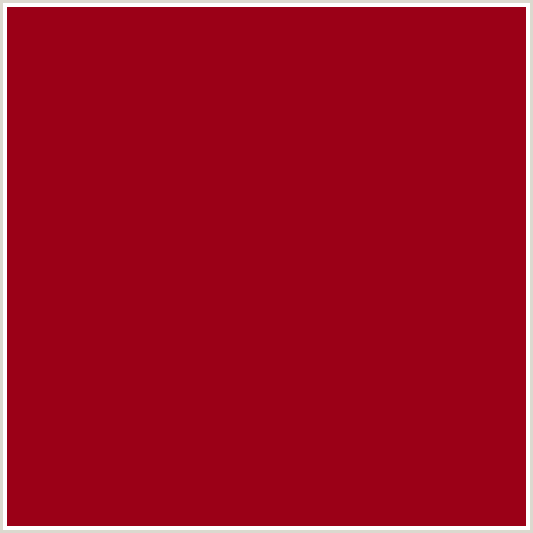 9B0017 Hex Color Image (CARMINE, RED)