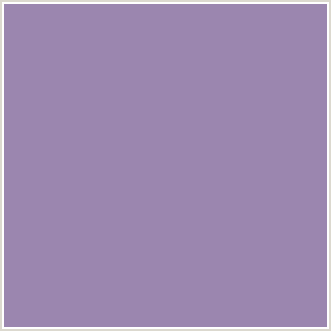 9B86AF Hex Color Image (AMETHYST SMOKE, VIOLET BLUE)