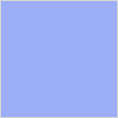 9BAEF7 Hex Color Image (BLUE, JORDY BLUE)