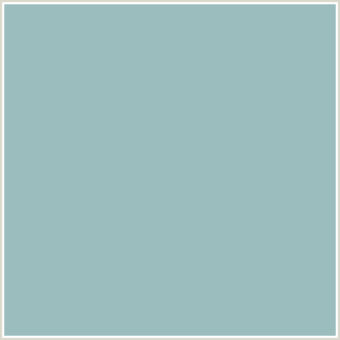9BBDBD Hex Color Image (LIGHT BLUE, SHADOW GREEN)