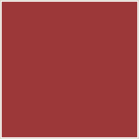 9C3839 Hex Color Image (RED, STILETTO)