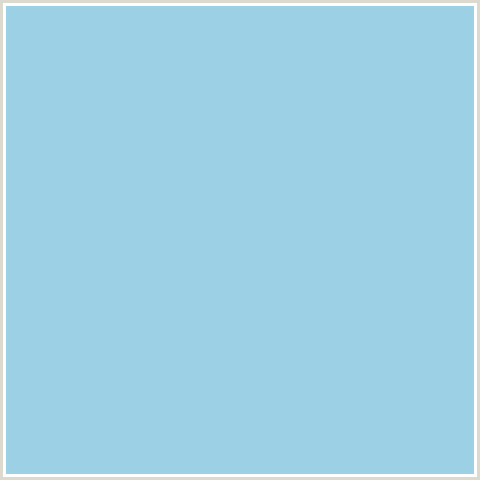 9CD0E4 Hex Color Image (LIGHT BLUE, REGENT ST BLUE)