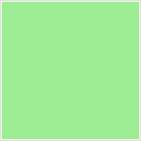 9CED93 Hex Color Image (GRANNY SMITH APPLE, GREEN)