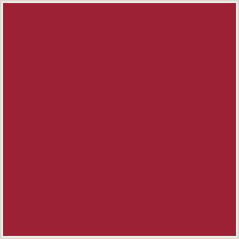 9D2235 Hex Color Image (MEXICAN RED, RED)