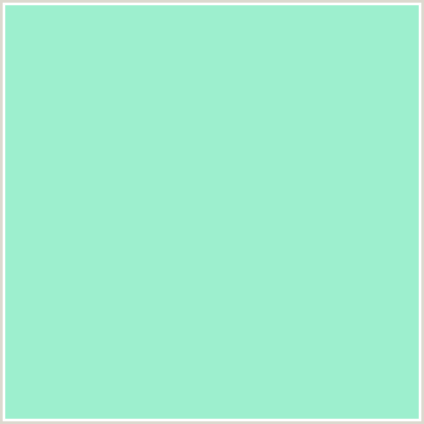 9DEFCE Hex Color Image (GREEN BLUE, MAGIC MINT)