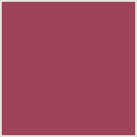 9E4359 Hex Color Image (RED, VIN ROUGE)