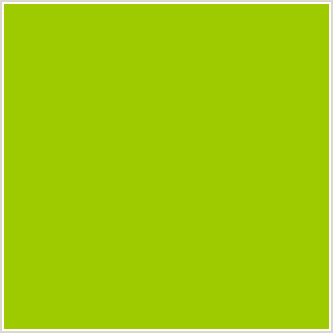 9ECB00 Hex Color Image (GREEN YELLOW, PISTACHIO)
