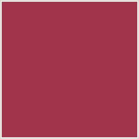 9F344B Hex Color Image (NIGHT SHADZ, RED)