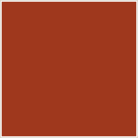 9F381D Hex Color Image (COGNAC, RED ORANGE)
