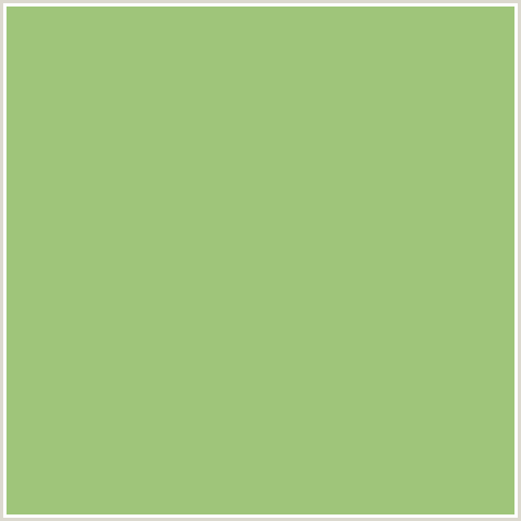 9FC57A Hex Color Image (GREEN, OLIVINE)